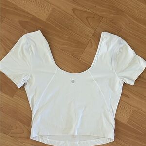 Lululemon Athletica White Crop Top